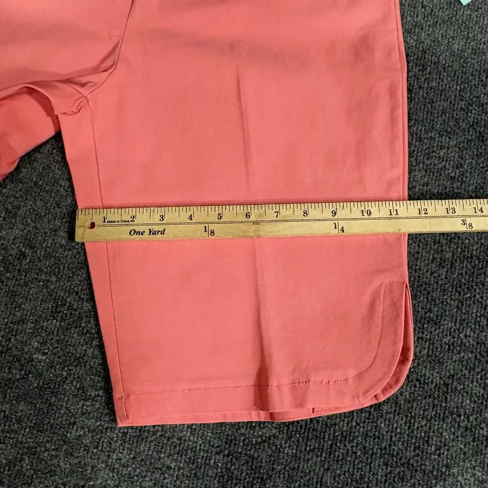 Anthony's Shorts Womens 16 Pink Coral Reef Bermuda Stretch Resort Wear Casual